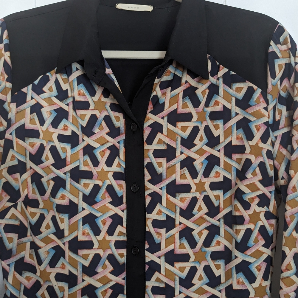 Geometric long sleeve dress - Picture 5 of 5